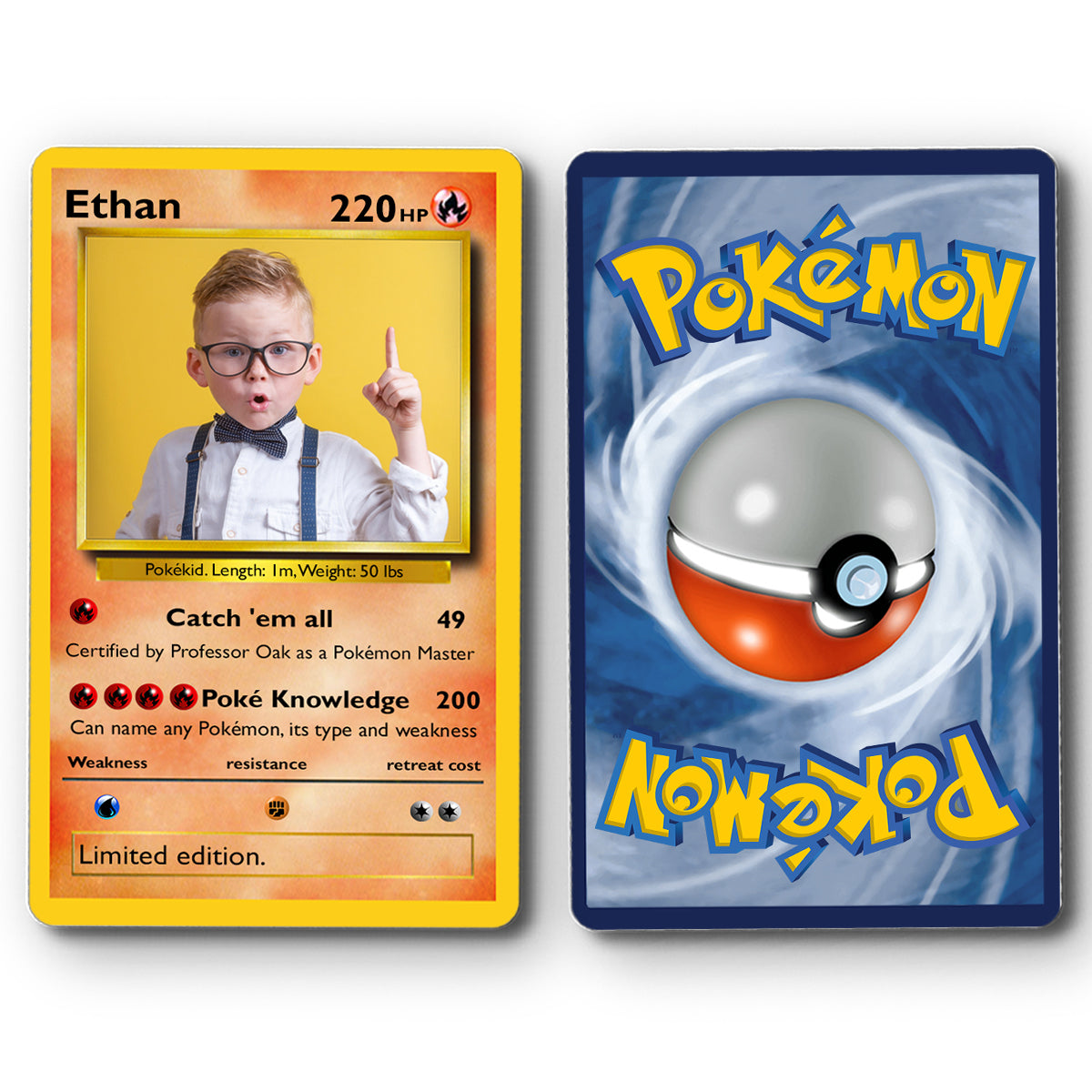 Poke Card - Personalized Monster Trainer Wallet Insert Card