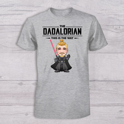 The Dadalorian This Is The Way - Personalized Father T-shirt And Baby Onesie