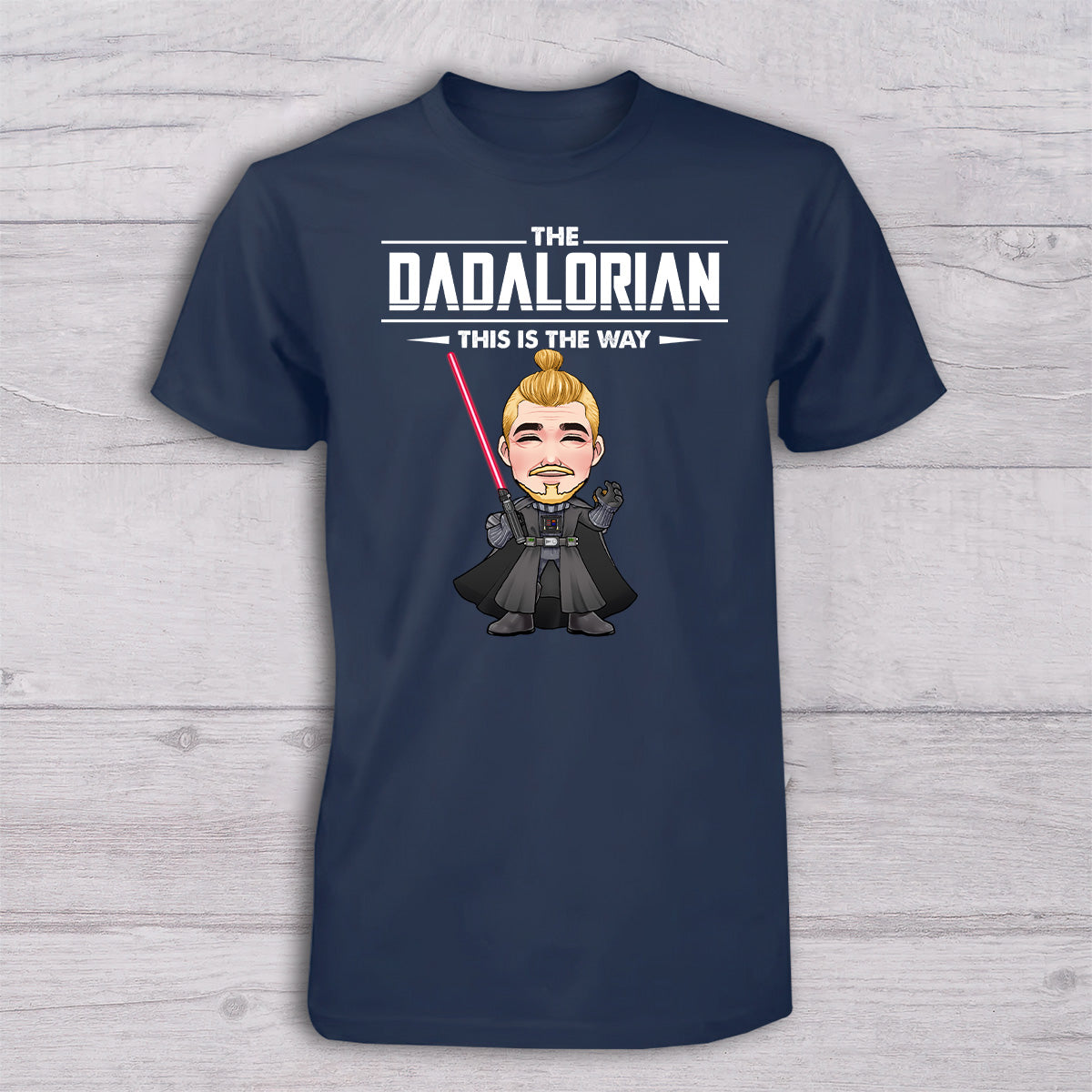 The Dadalorian This Is The Way - Personalized Father T-shirt And Baby Onesie