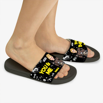 You & Me This Is The Way Personalized The Force Slide Sandals