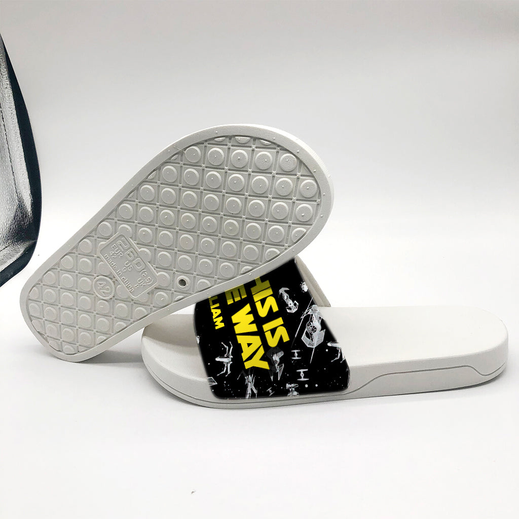 You & Me This Is The Way Personalized The Force Slide Sandals