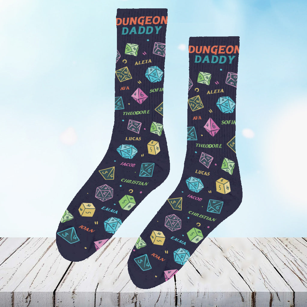 Dragon Daddy And The Weapons - Personalized RPG Socks