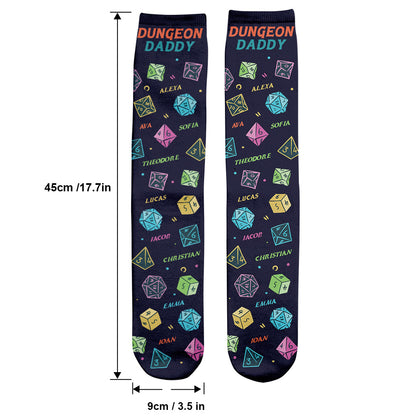 Dragon Daddy And The Weapons - Personalized RPG Socks