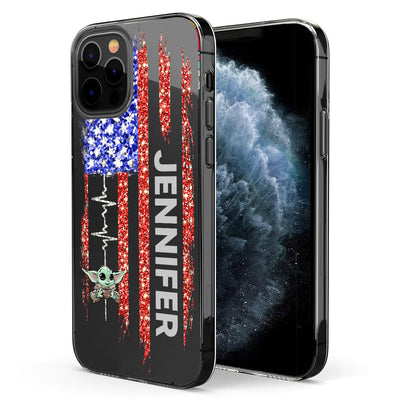 The Child - Personalized The Force Clear Phone Case