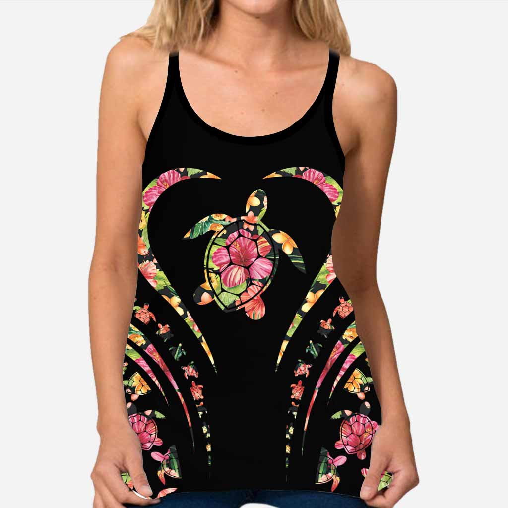 Salty Lil' Beach - Turtle Cross Tank Top and Leggings