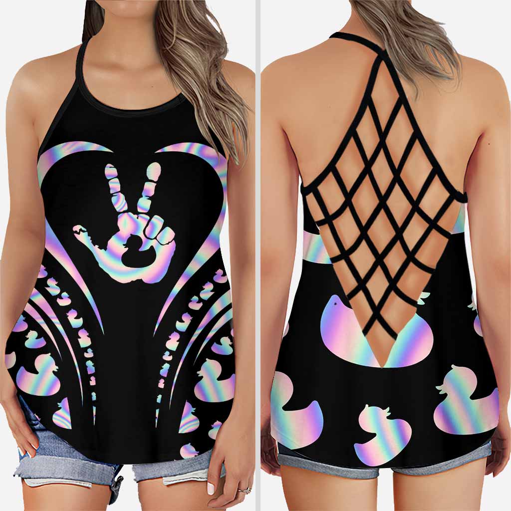 Duck Duck Wave For Jp Car - Cross Tank Top and Leggings