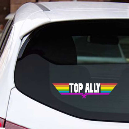 Top Ally - LGBT Support Decal Full