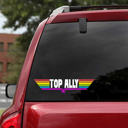 Top Ally - LGBT Support Decal Full