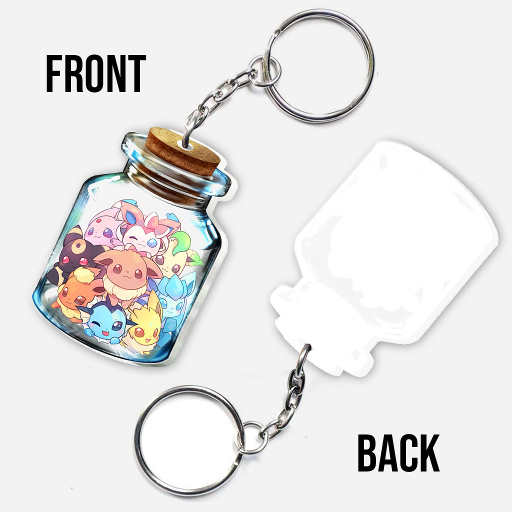 In A Bottle - Personalized Monster Trainer Transparent Keychain