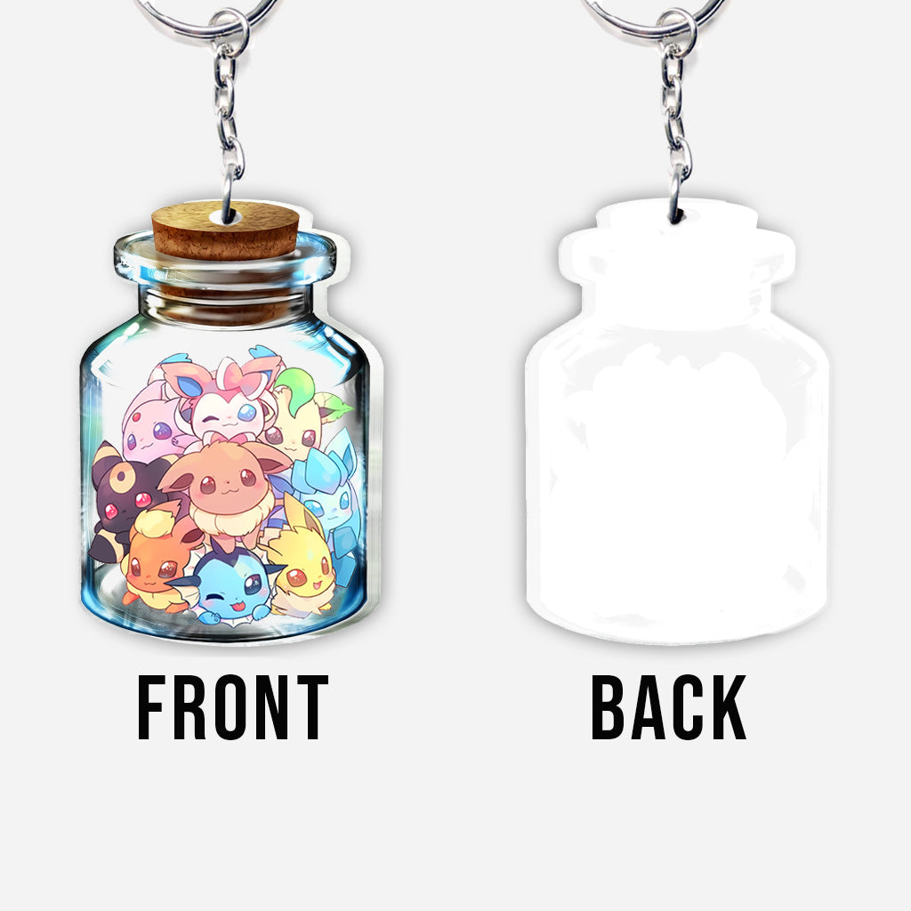 In A Bottle - Personalized Monster Trainer Transparent Keychain