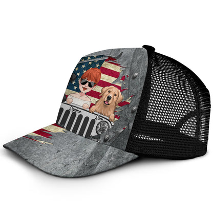 What A Beautiful Thing - Personalized Car Trucker Hat (Black Mesh)