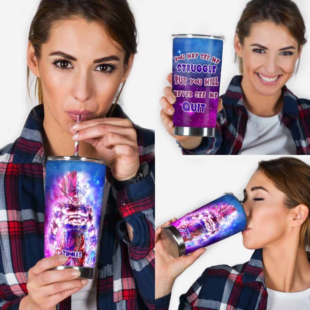 I Never Quit - Personalized Seven Balls Tumbler