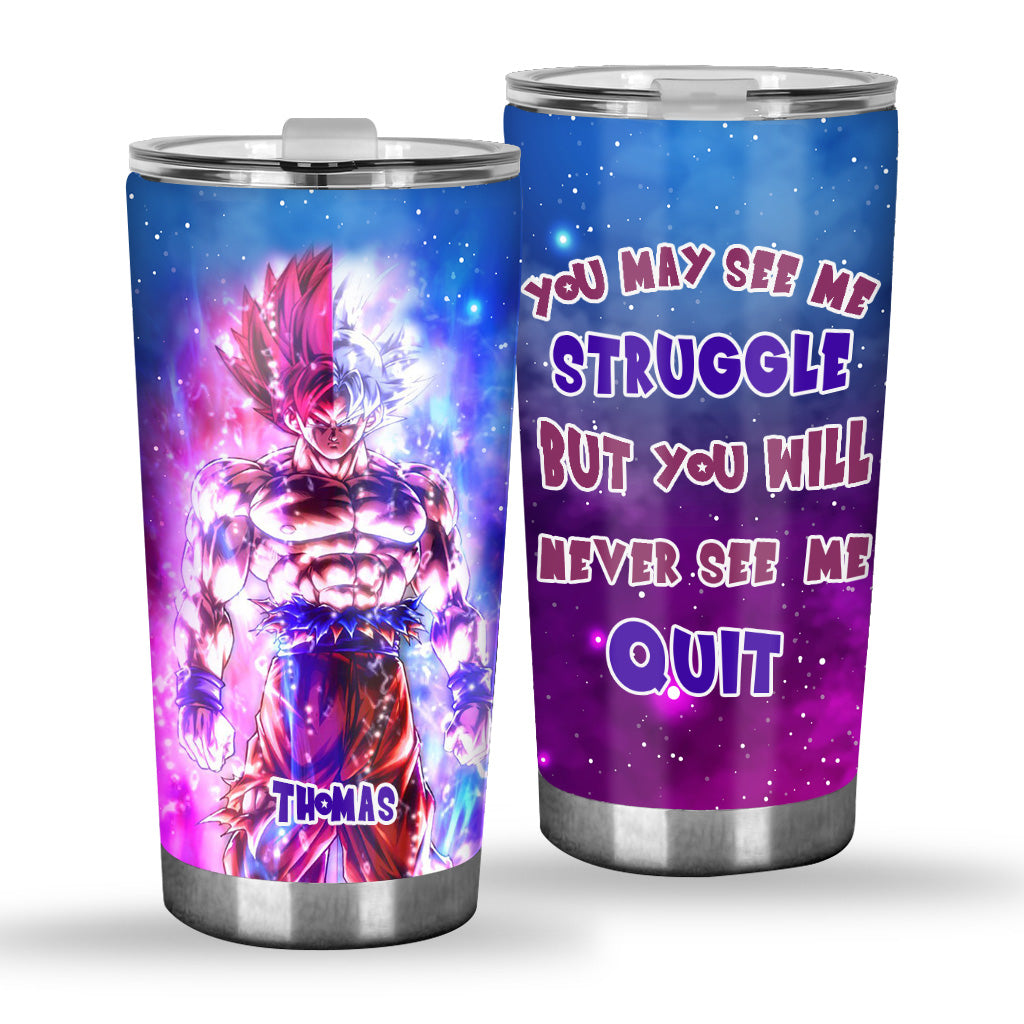 I Never Quit - Personalized Seven Balls Tumbler