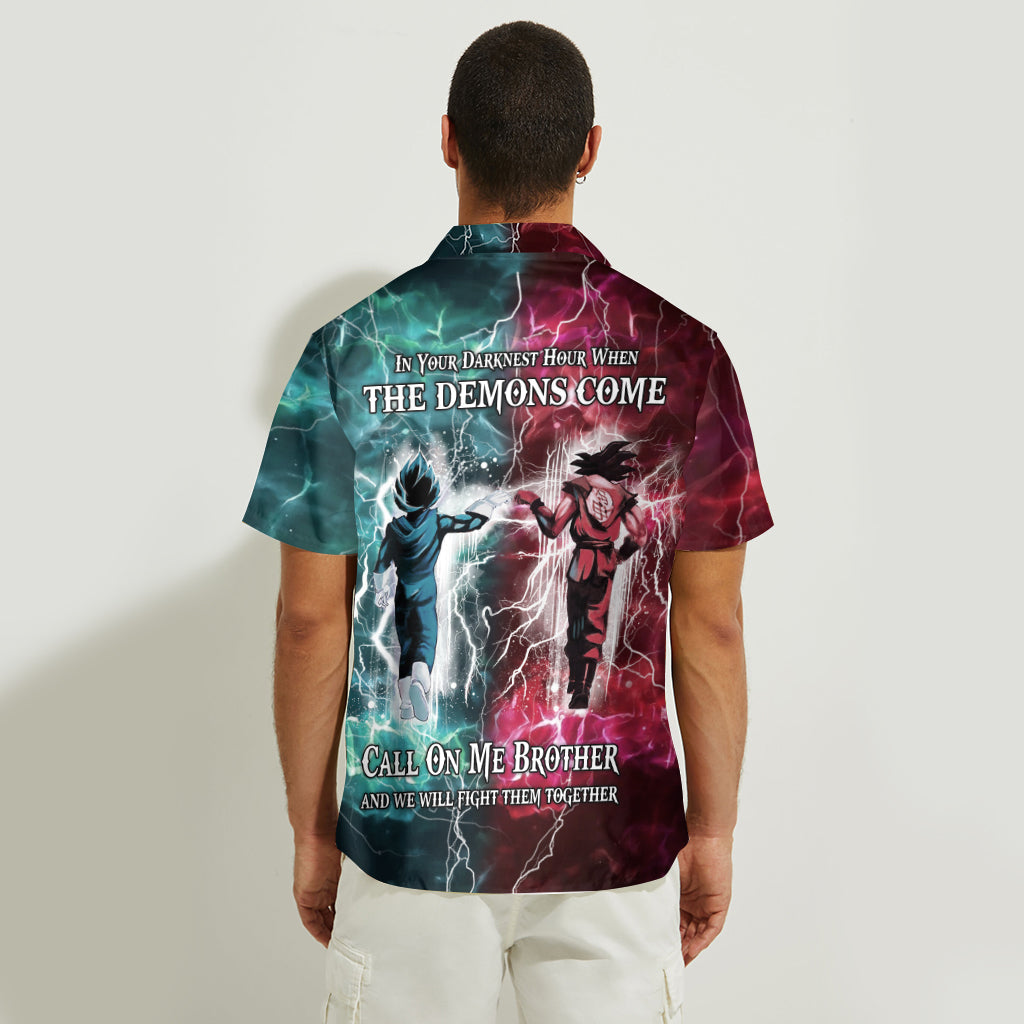 Call On Me Brother - Personalized Seven Balls Hawaiian Shirt