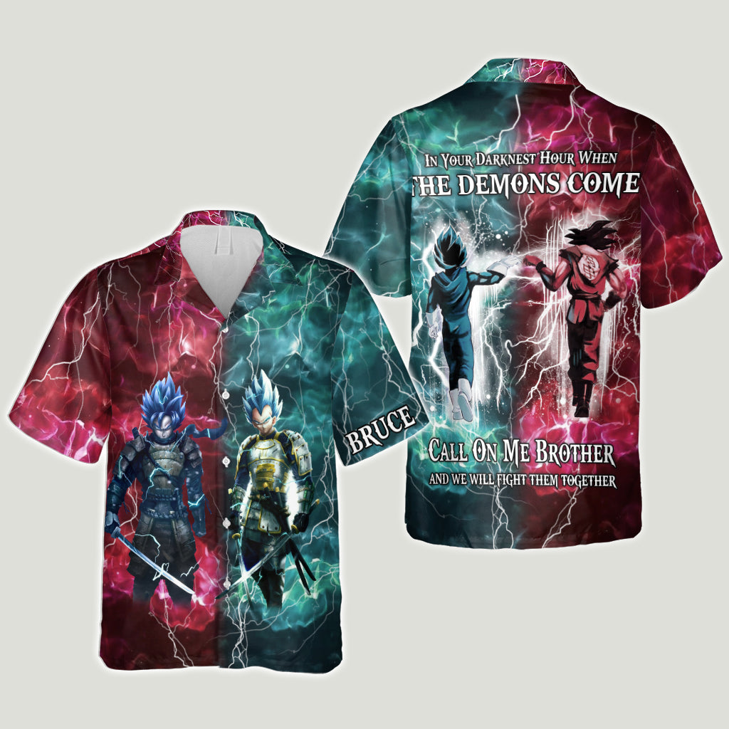 Call On Me Brother - Personalized Seven Balls Hawaiian Shirt