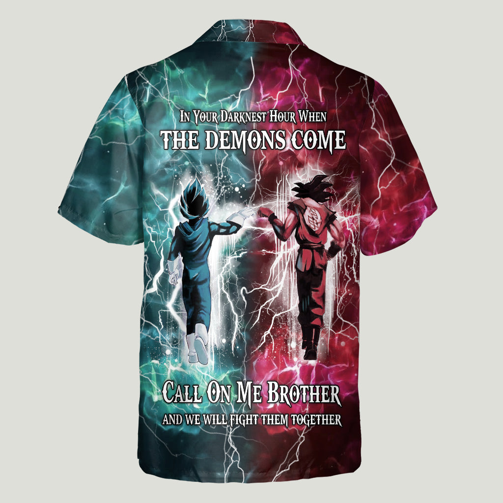 Call On Me Brother - Personalized Seven Balls Hawaiian Shirt