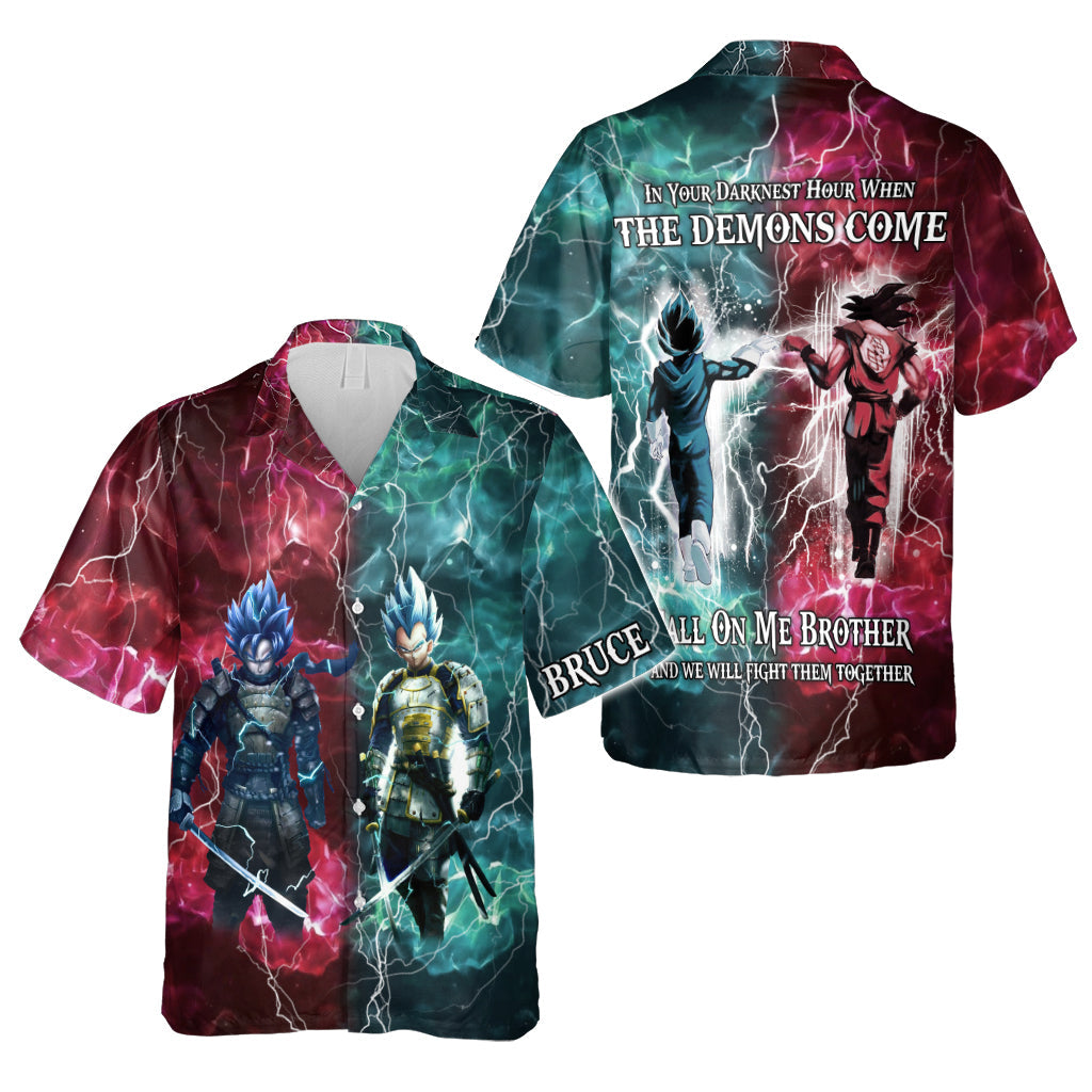 Call On Me Brother - Personalized Seven Balls Hawaiian Shirt