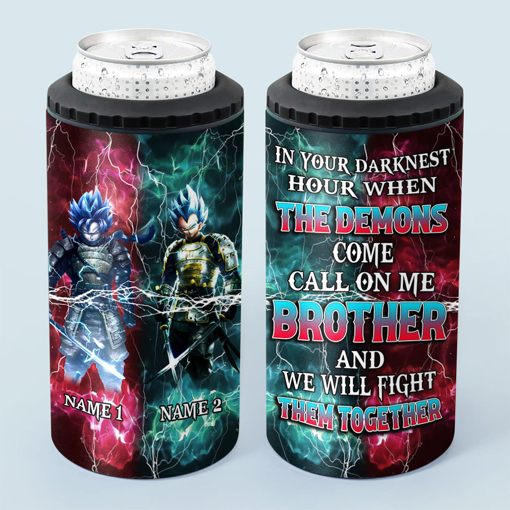 Call On Me Brother - Personalized Seven Balls Can Cooler