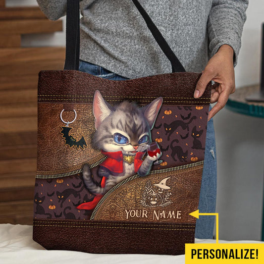 Vampire Cat Inspired Personalized Tote Bag