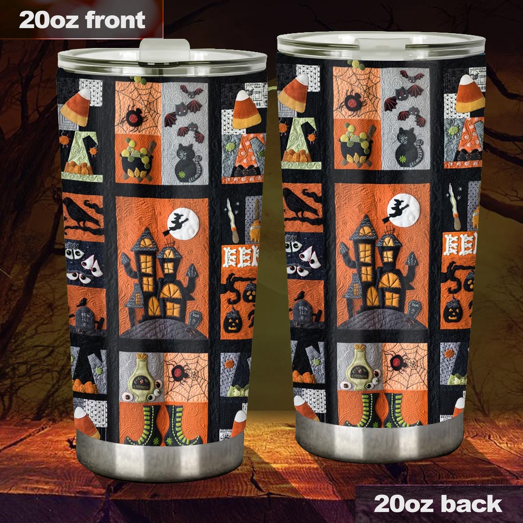My Broom Broke So Now I Quilt Halloween Tumbler