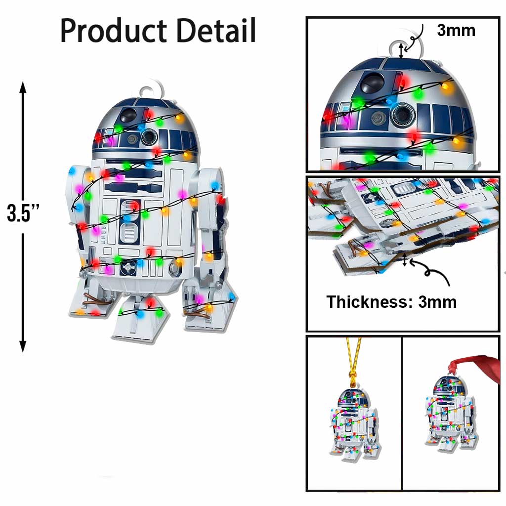 R2-D2 Droid - Christmas The Force Ornament (Printed On Both Sides)