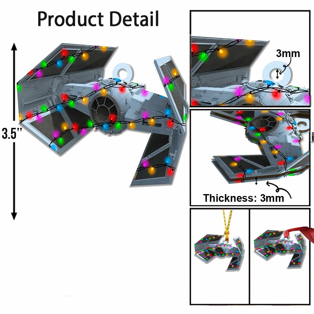 TIE fighter - Christmas The Force Ornament (Printed On Both Sides)