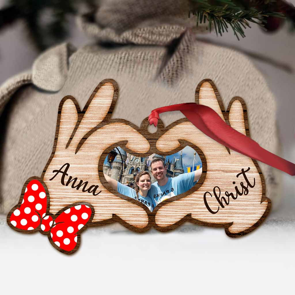 We Keep This Love - Personalized Christmas Couple Ornament (Printed On Both Sides)