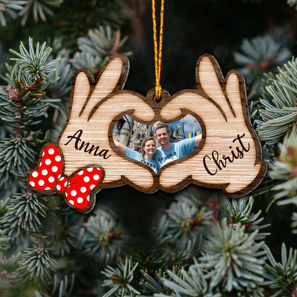 We Keep This Love - Personalized Christmas Couple Ornament (Printed On Both Sides)