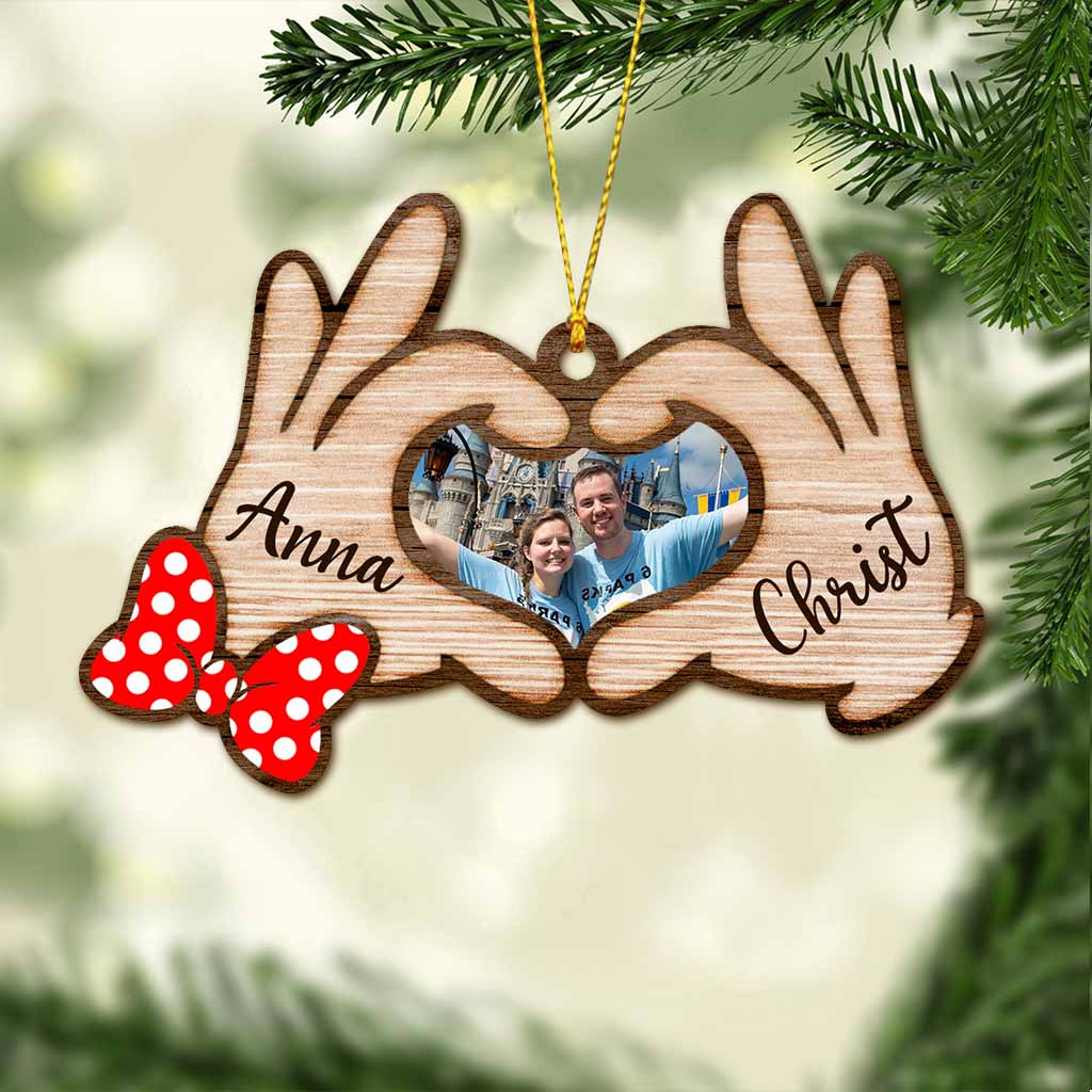 We Keep This Love - Personalized Christmas Couple Ornament (Printed On Both Sides)