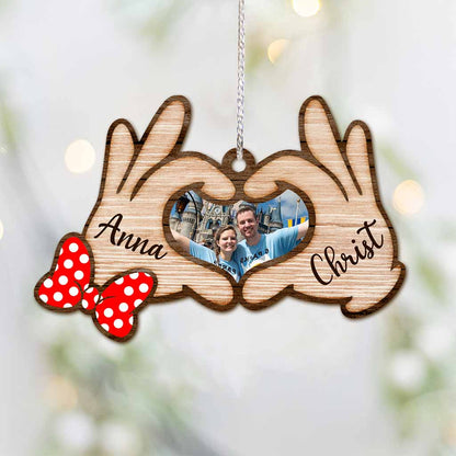 We Keep This Love - Personalized Christmas Couple Ornament (Printed On Both Sides)