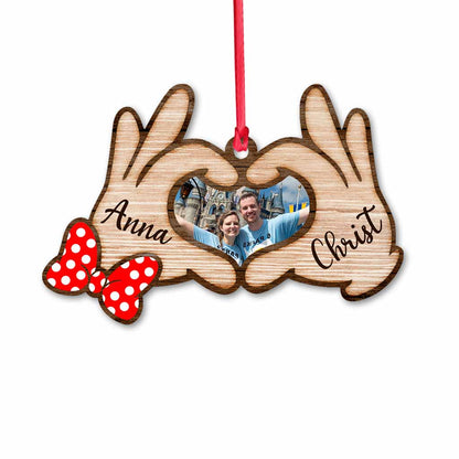 We Keep This Love - Personalized Christmas Couple Ornament (Printed On Both Sides)