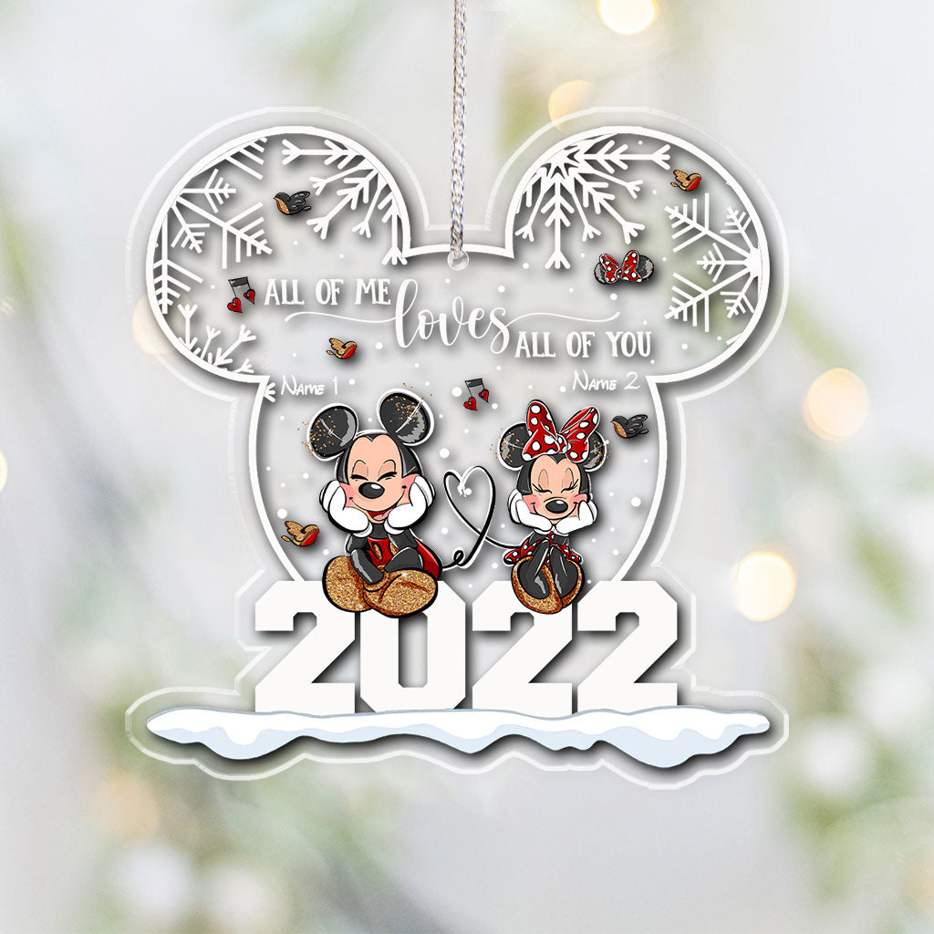 Love Magic - Personalized Christmas Couple Transparent Ornament