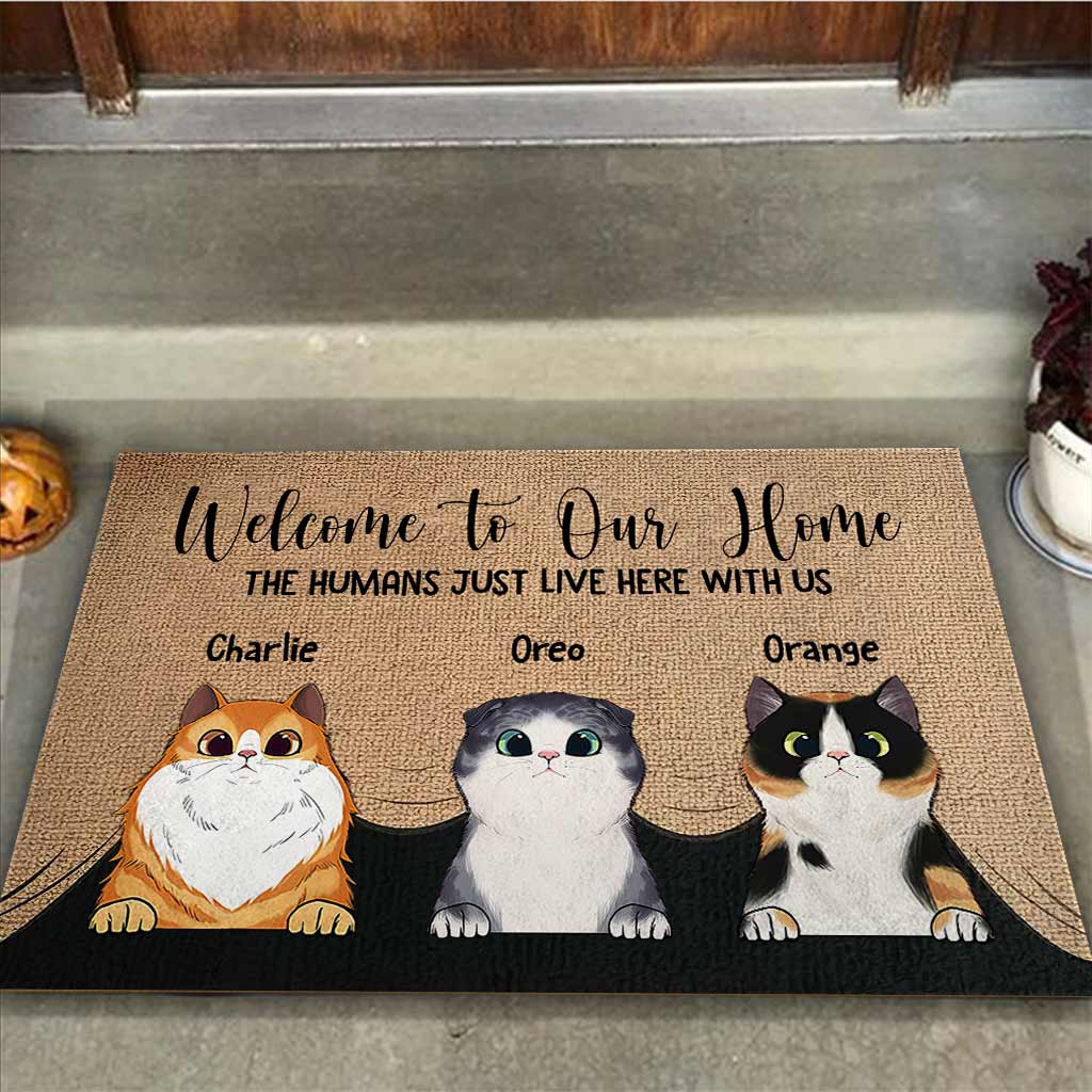 Welcome To Our Home - Personalized Cat Doormat