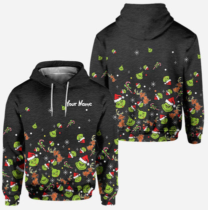 Green Mischief - Personalized Christmas Stole Christmas Hoodie and Leggings