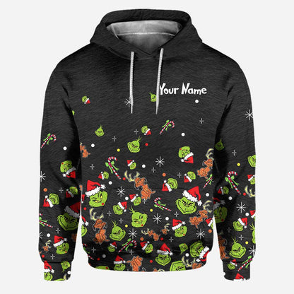 Green Mischief - Personalized Christmas Stole Christmas Hoodie and Leggings