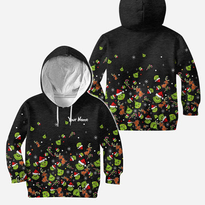 Green Mischief - Personalized Christmas Stole Christmas Hoodie and Leggings