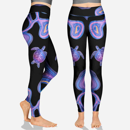 Love Turtles Free Line Hologram - Personalized Turtle Hoodie and Leggings