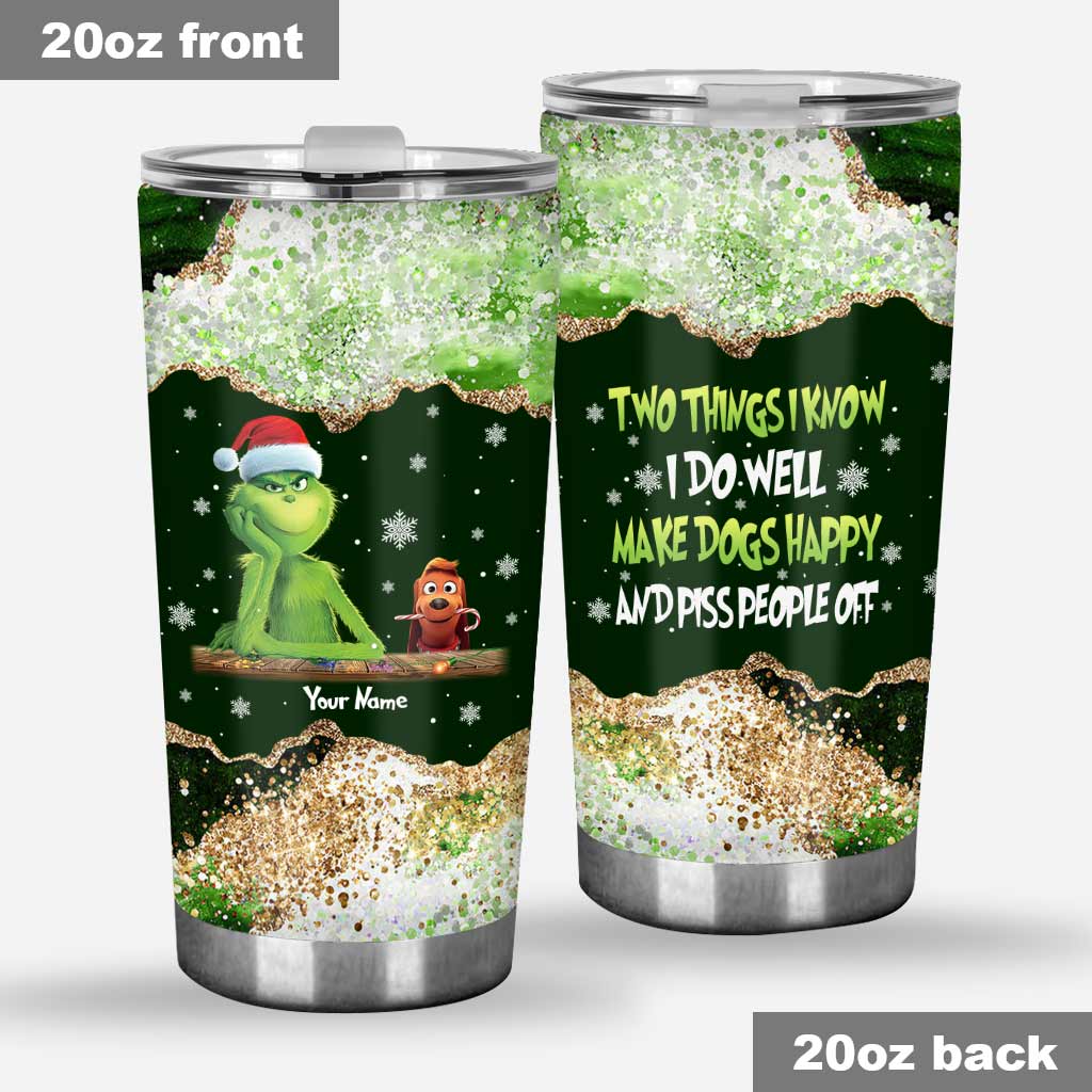 Two Things I Know - Personalized Stole Christmas Tumbler