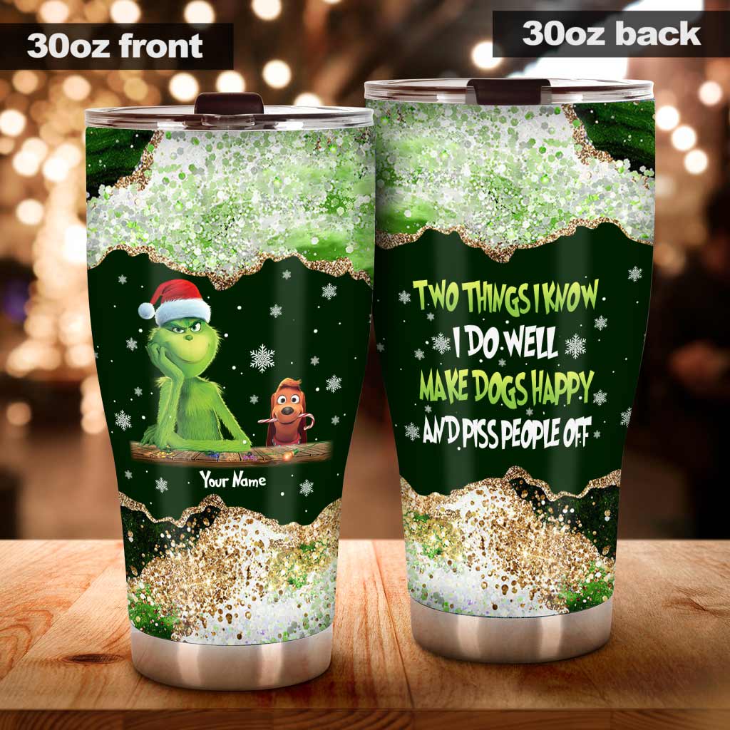 Two Things I Know - Personalized Stole Christmas Tumbler