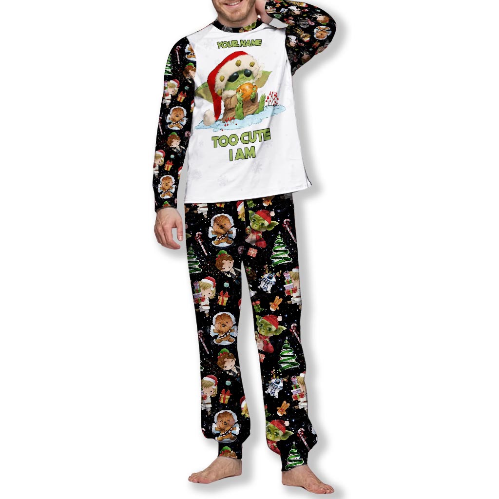 Too Cute I Am - Personalized Christmas The Force Pajamas Set