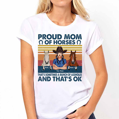 Proud Mom Of A Horse - Personalized T-shirt and Hoodie