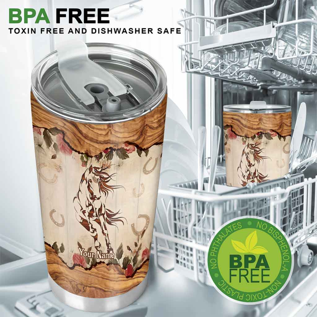 Life Is A Journey Enjoy The Ride - Personalized Horse Tumbler