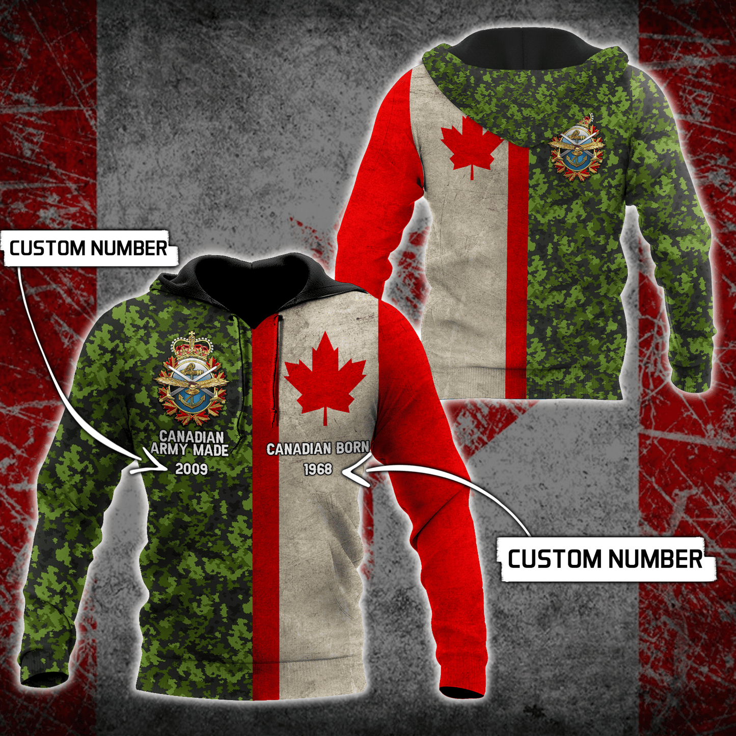 Canadian Army Veteran Jesus - Christian All Over T-shirt and Hoodie 0921