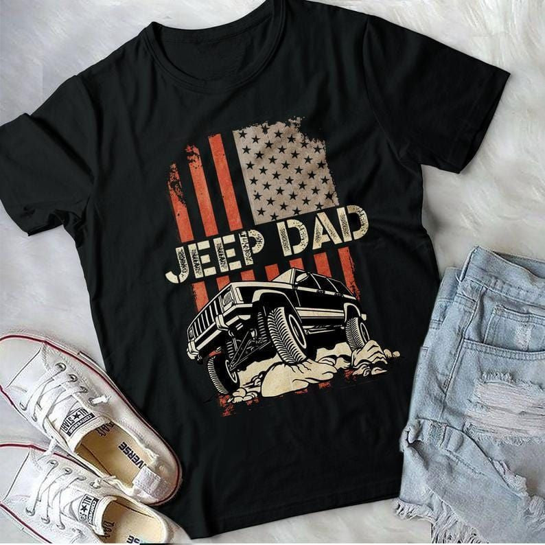 American Flag Car T-shirt and Hoodie 0523