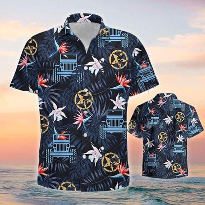 Tropical Pattern Car Hawaiian Shirt 0523