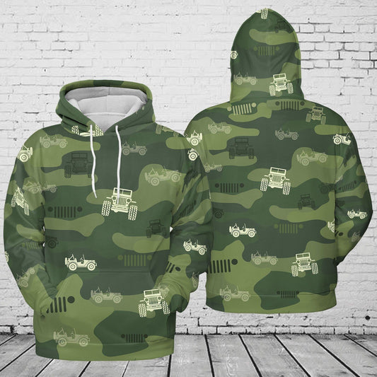 Camo Army Car All Over Shirt 0523