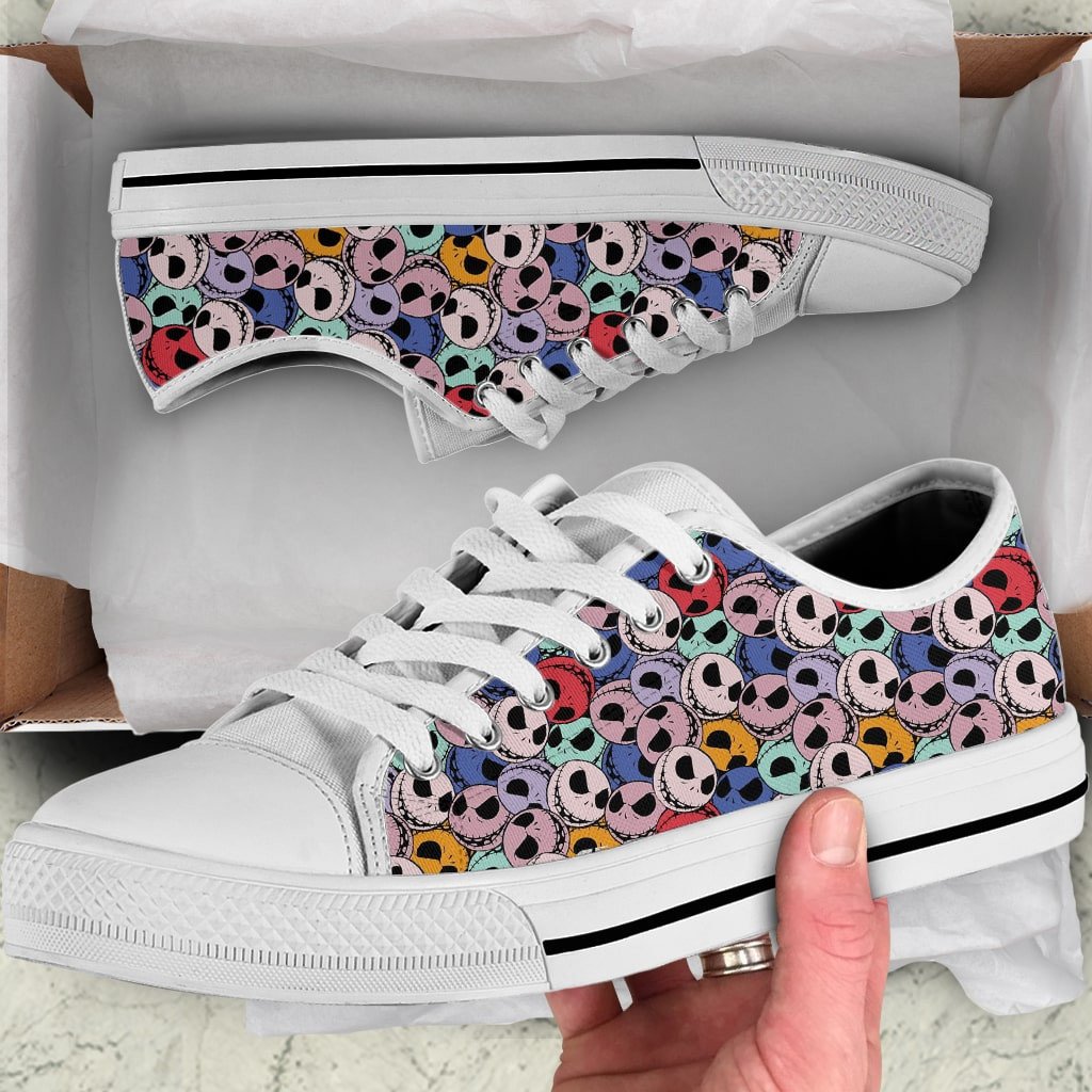 Colorful Pattern Nightmare Low Top Shoes 0523