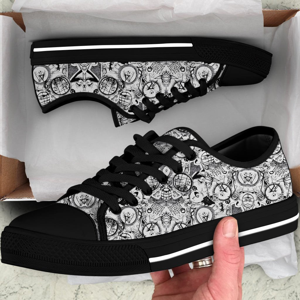 Spooky Night Nightmare Low Top Shoes 0523