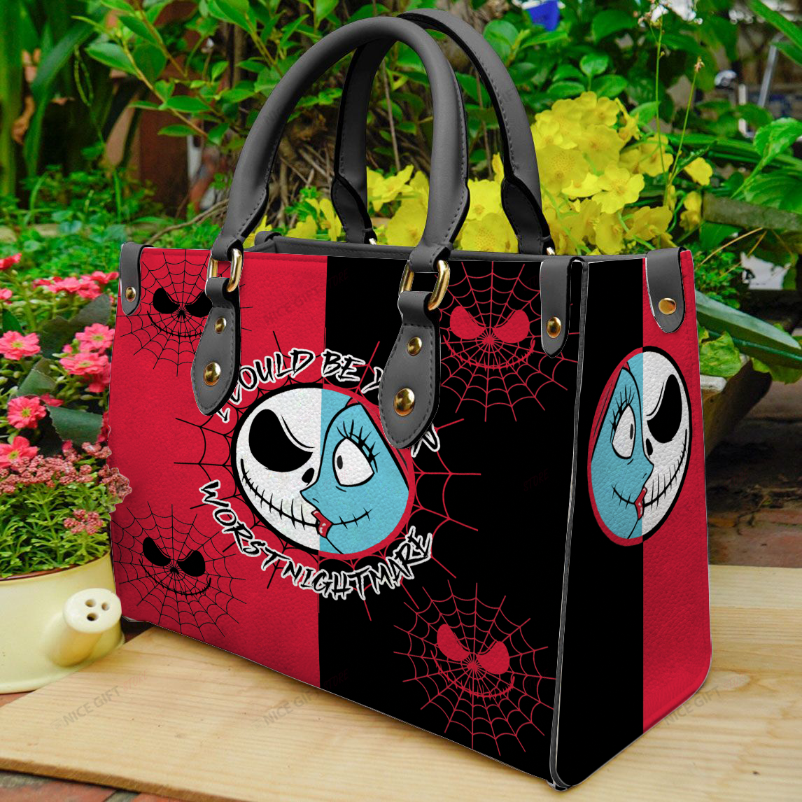 I Could Be Your Worst Nightmare Nightmare Leather Handbag 0523