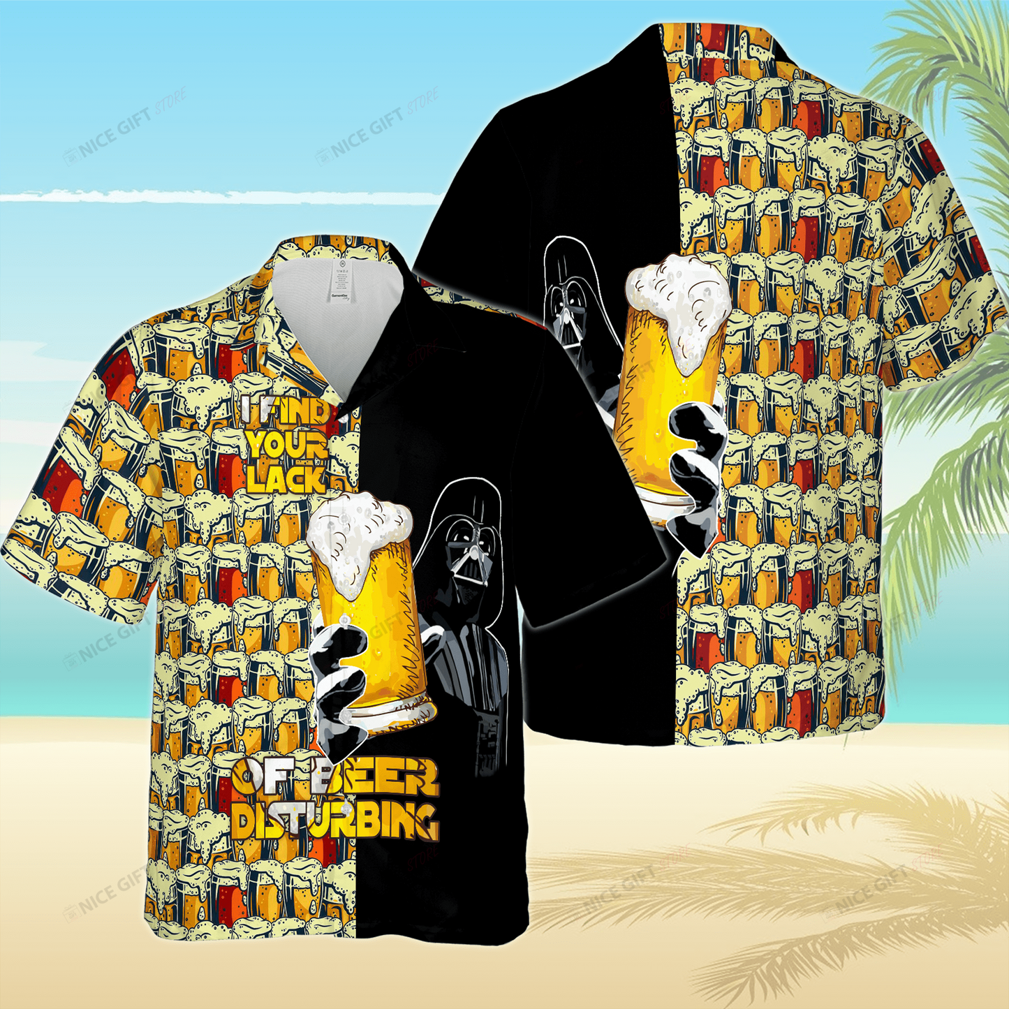 I Find Your Lack Of Beer Disturbing The Force Hawaiian Shirt 0523